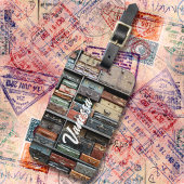 Vintages Suitcase Travel Wanderlust Foto Stilvoll Gepäckanhänger