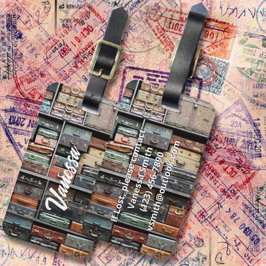 Vintages Suitcase Travel Wanderlust Foto Stilvoll Gepäckanhänger