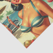 Vintages Summer Beach Button Ups Seidenpapier (Ausschnitt)