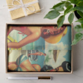 Vintages Summer Beach Button Ups Seidenpapier (Geschenk)