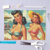 Vintages Summer Beach Button Ups Seidenpapier (Handwerk)