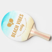 Vintages Summer Beach Theme Monogram Tischtennis Schläger (Seitenansicht)