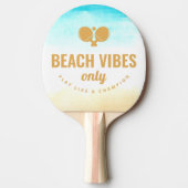 Vintages Summer Beach Theme Monogram Tischtennis Schläger (Vorderseite)