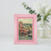 Vintages Sun Bather Beach Babes Postkarte (Stehend Vorderseite)