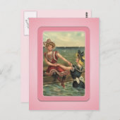 Vintages Sun Bather Beach Babes Postkarte (Vorne/Hinten)