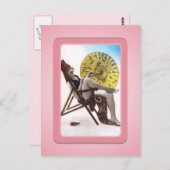 Vintages Sun Bather Beach Babes Postkarte (Vorne/Hinten)