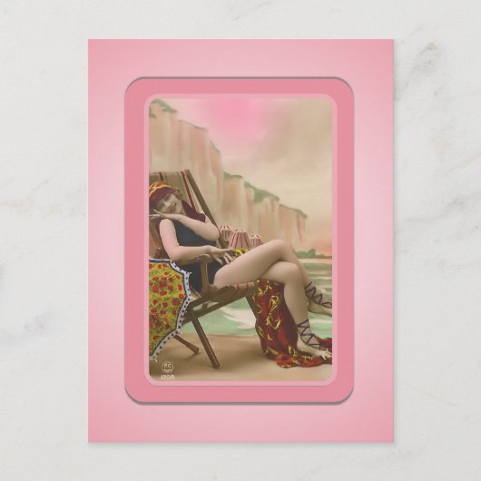 Vintages Sun Bather Beach Babes Postkarte (Vorderseite)