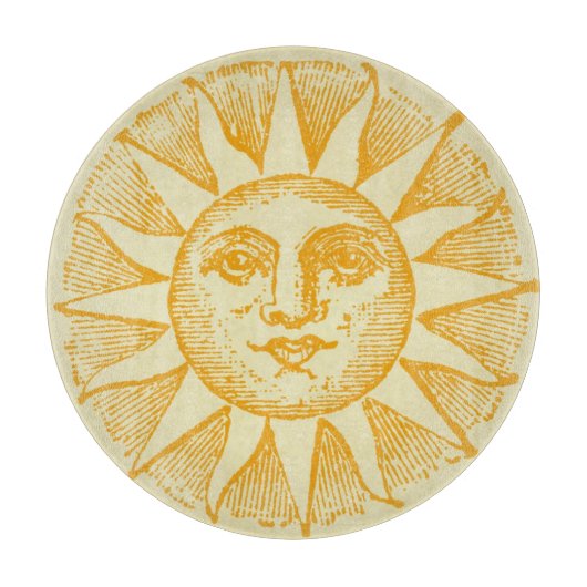 Vintages Sun-Glasschneiden-Brett Schneidebrett (Vorderseite)