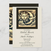 Vintages Sun & Moon Brautparty Einladung (Vorne/Hinten)
