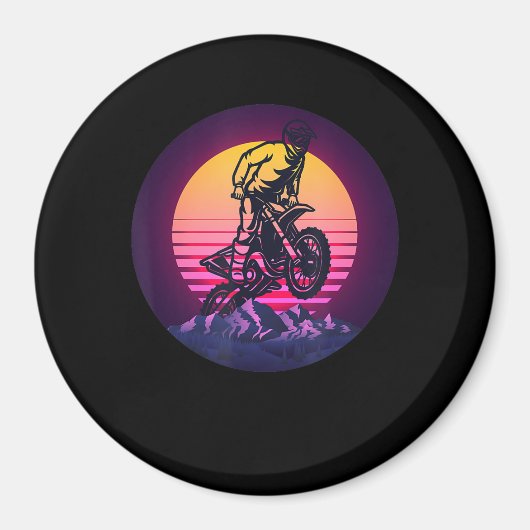 Vintages Sundown Motorradgeschenk für Biker Magnet (Vorne)