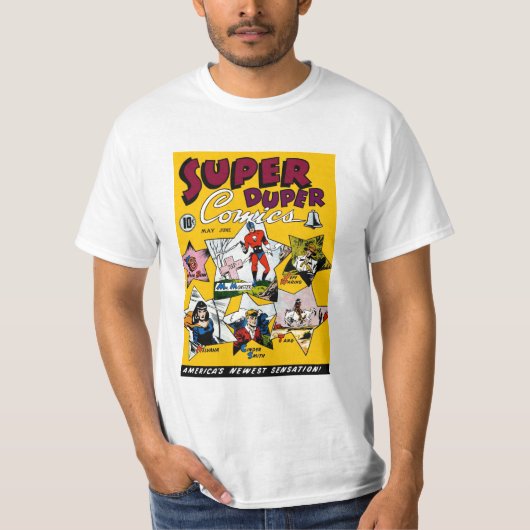 Vintages Super Hero Comic T-Shirt (Vorderseite)