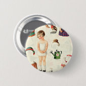 VINTAGES SUPREME PAPIER DOLLS SWEETIE BUTTON (Vorne & Hinten)