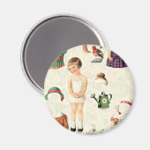 VINTAGES SUPREME PAPIER DOLLS SWEETIE MAGNET (Vorderseite/Rückseite)