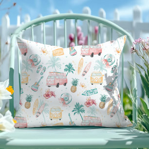 Vintages Surf Beach Muster Kissen