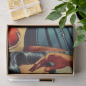 Vintages Surf-Button Seidenpapier (Geschenk)