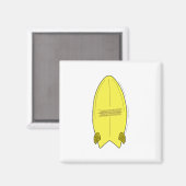 Vintages Surfbrett Magnet (Vorderseite/Rückseite)