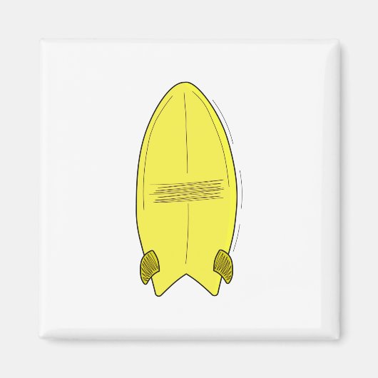 Vintages Surfbrett Magnet (Vorne)