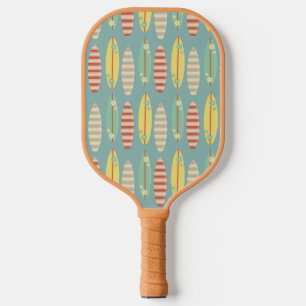 Vintages Surfbrett-Muster Pickleball Schläger