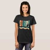Vintages Surfbrett-Surfen T-Shirt (Vorne ganz)