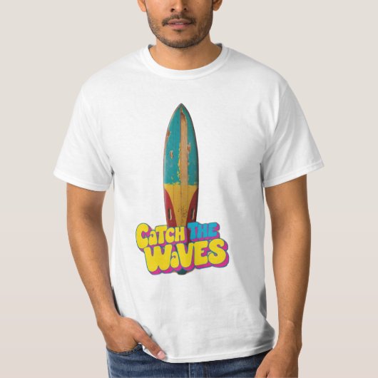 Vintages Surfbrett T-Shirt (Vorderseite)