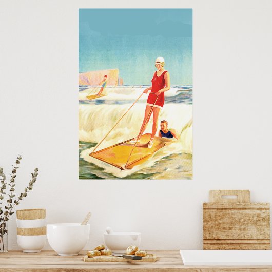 Vintages Surfen Deko (Küche)