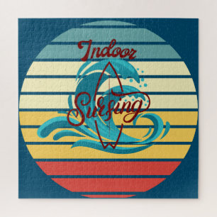 Vintages Surfen im Innenbereich Puzzle