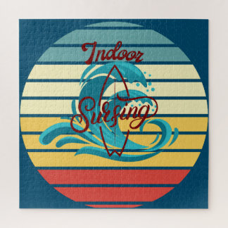 Vintages Surfen im Innenbereich Puzzle