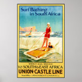 Vintages Surfen Poster (Vorne)