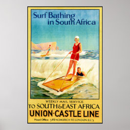 Vintages Surfen Poster