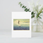 Vintages Surfen Postkarte (Stehend Vorderseite)