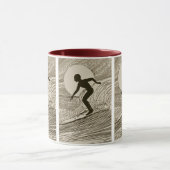 Vintages Surfen Tasse (Zentrum)