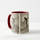 Vintages Surfen Tasse (Vorderseite Links)