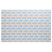 Vintages surreales Muster blauer Hummer. Stoff (Fat Quarter (45,7 x 55,9 cm))