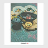 Vintages Sushi-Geschenk Aufkleber (Blatt)
