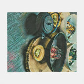 Vintages Sushi-Geschenk Fleecedecke (Vorderseite (Horizontal))