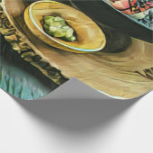 Vintages Sushi-Geschenk Geschenkpapier (Ecke)