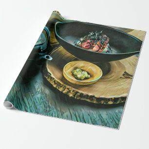 Vintages Sushi-Geschenk Geschenkpapier