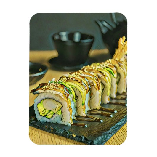Vintages Sushi-Geschenk Magnet (Vertikal)