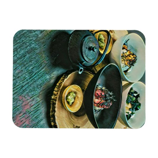 Vintages Sushi-Geschenk Magnet (Horizontal)