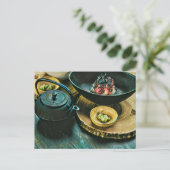 Vintages Sushi-Geschenk Postkarte (Stehend Vorderseite)