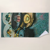 Vintages Sushi-Geschenk Strandtuch (Vorderseite)