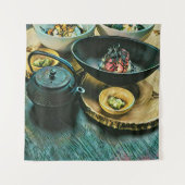 Vintages Sushi-Geschenk Wandteppich (Vorderseite)