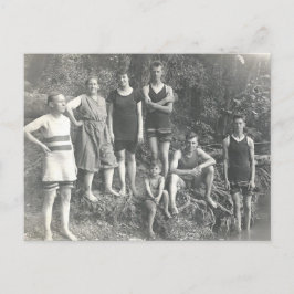 Vintages Swim Postkarte