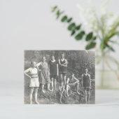Vintages Swim Postkarte (Stehend Vorderseite)