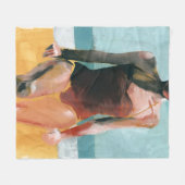 Vintages Swim - Red Swimsuit Fleecedecke (Vorderseite (Horizontal))