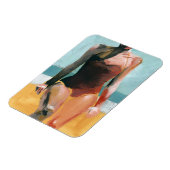 Vintages Swim - Red Swimsuit Magnet (Linke Seite)