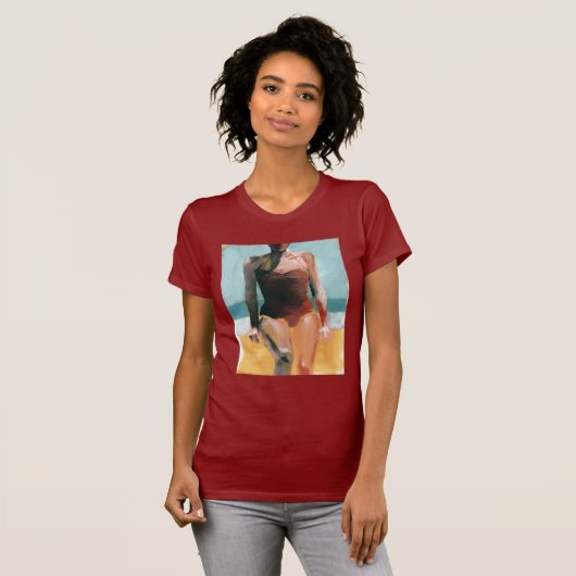 Vintages Swim - Red Swimsuit T-Shirt (Vorne ganz)