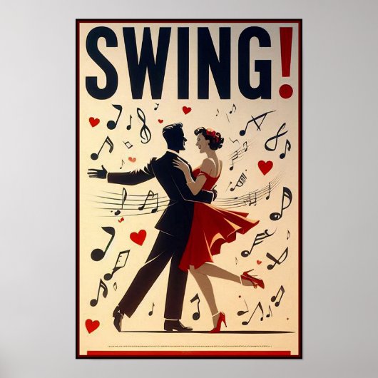 Vintages Swing Dance Night Poster (Vorne)