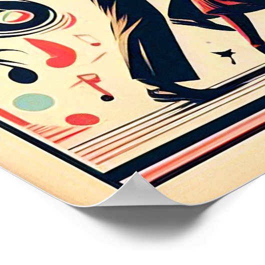 Vintages Swing Dance Night Poster (Ecke)