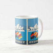 Vintages Sydney: Australien Reiseurlaub Kaffeetasse (VorderseiteRechts)